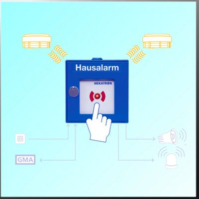 Hekatron Hausalarm Funkhandtaster und Funk-Interface Genius - 31-5000013-01-03